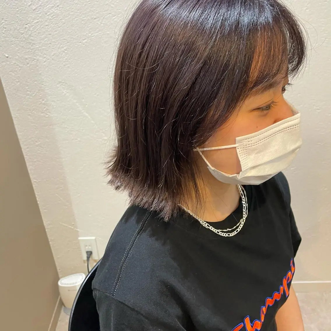 ミディアム カラー ブリーチ グレージュ ラベンダーカラー ラベンダーグレージュ ラベンダーグレー カット トリートメント 韓国レイヤーカット 🫧大阪梅田レイヤーのヘアスタイル