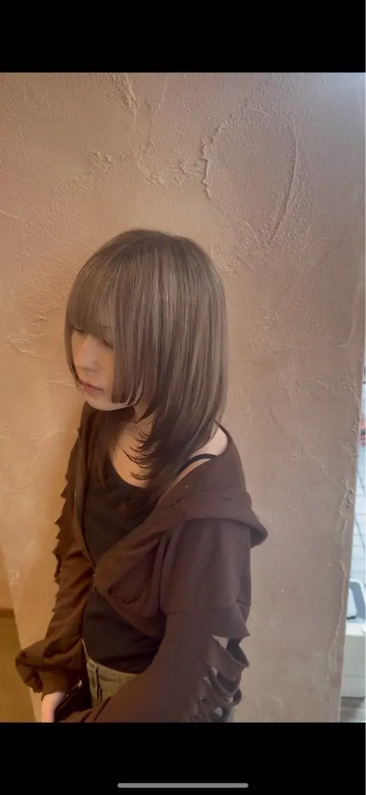 ロング カラー カット ヘアカラー トリートメント デザインカラー/ レイヤーカット/れいのヘアスタイル