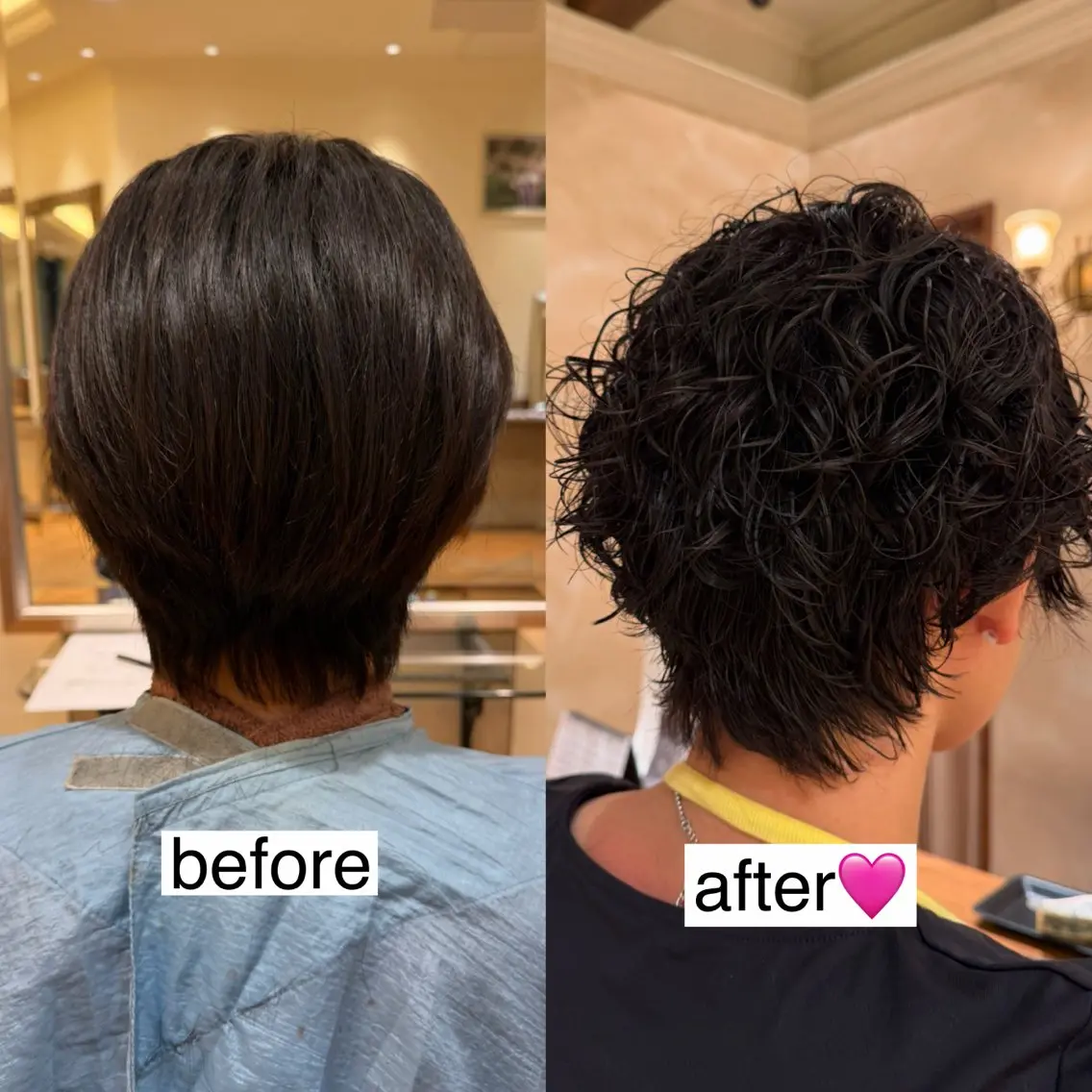 ショート パーマ パーマ 北島 菜々美のヘアスタイル