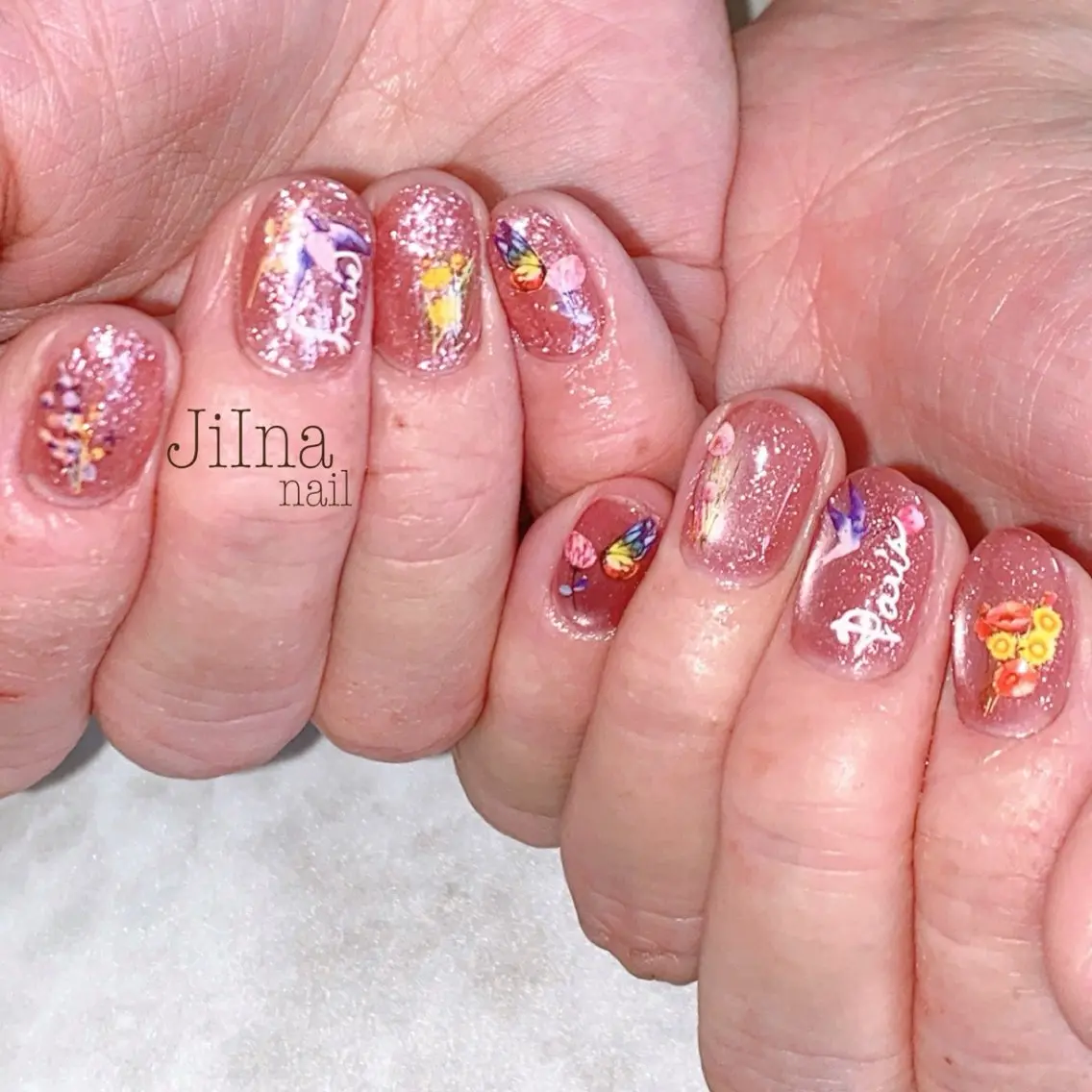 ネイル フラッシュネイル フラッシュマグ マグネットネイル JiIna nailのネイルデザイン