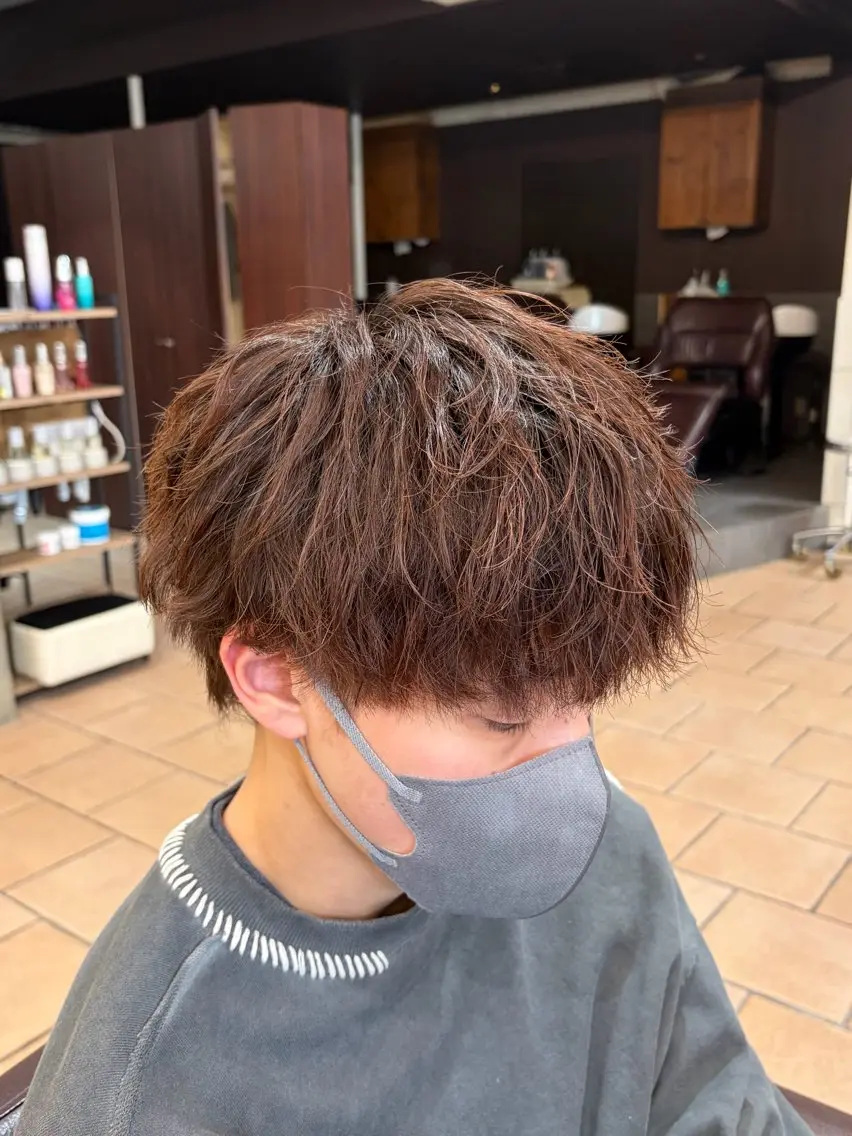 メンズ メンズパーマ 波巻きパーマ カット パーマ 杉田 虹夢のヘアスタイル