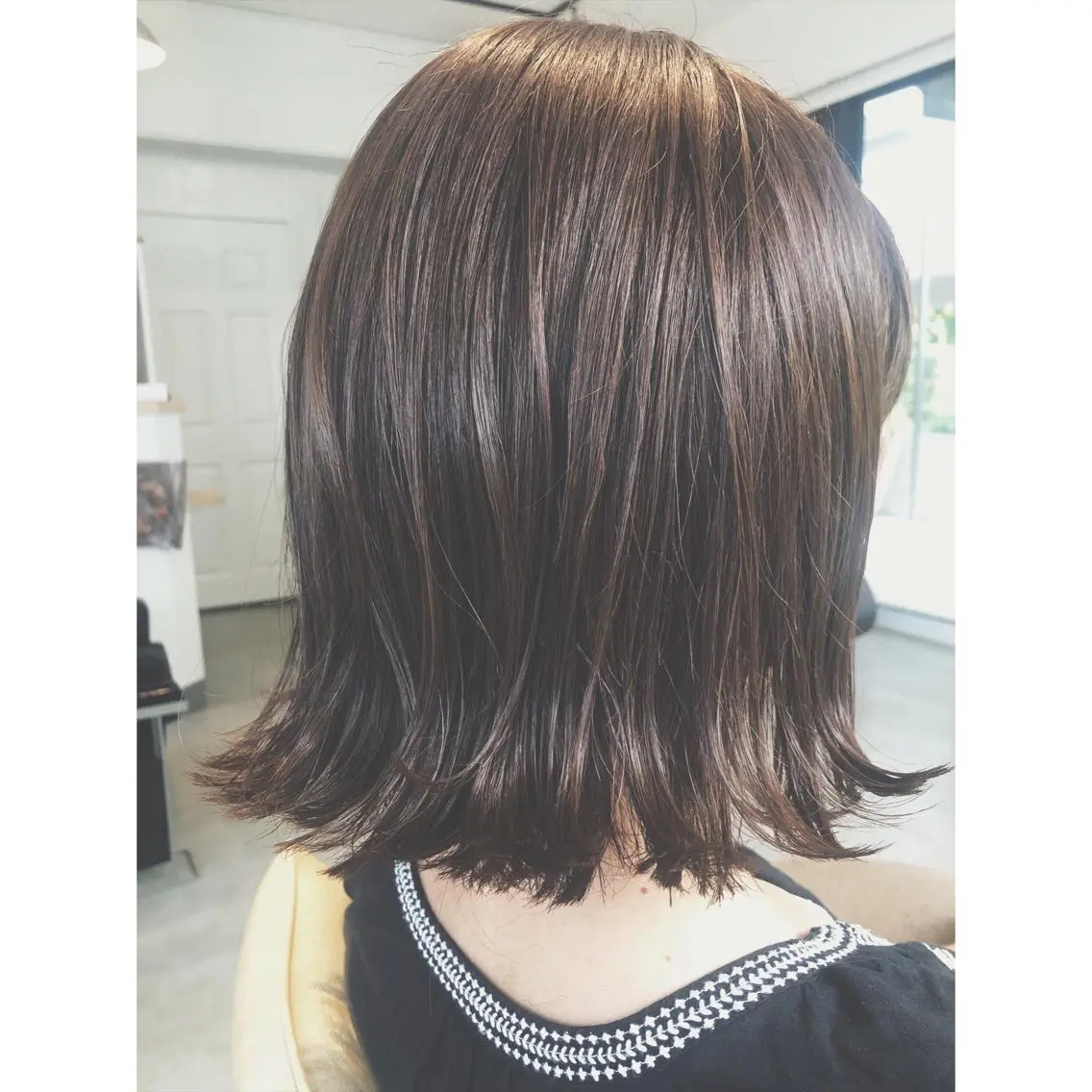 ミディアム カラー カット ヘアカラー トリートメント 林 梓のヘアスタイル