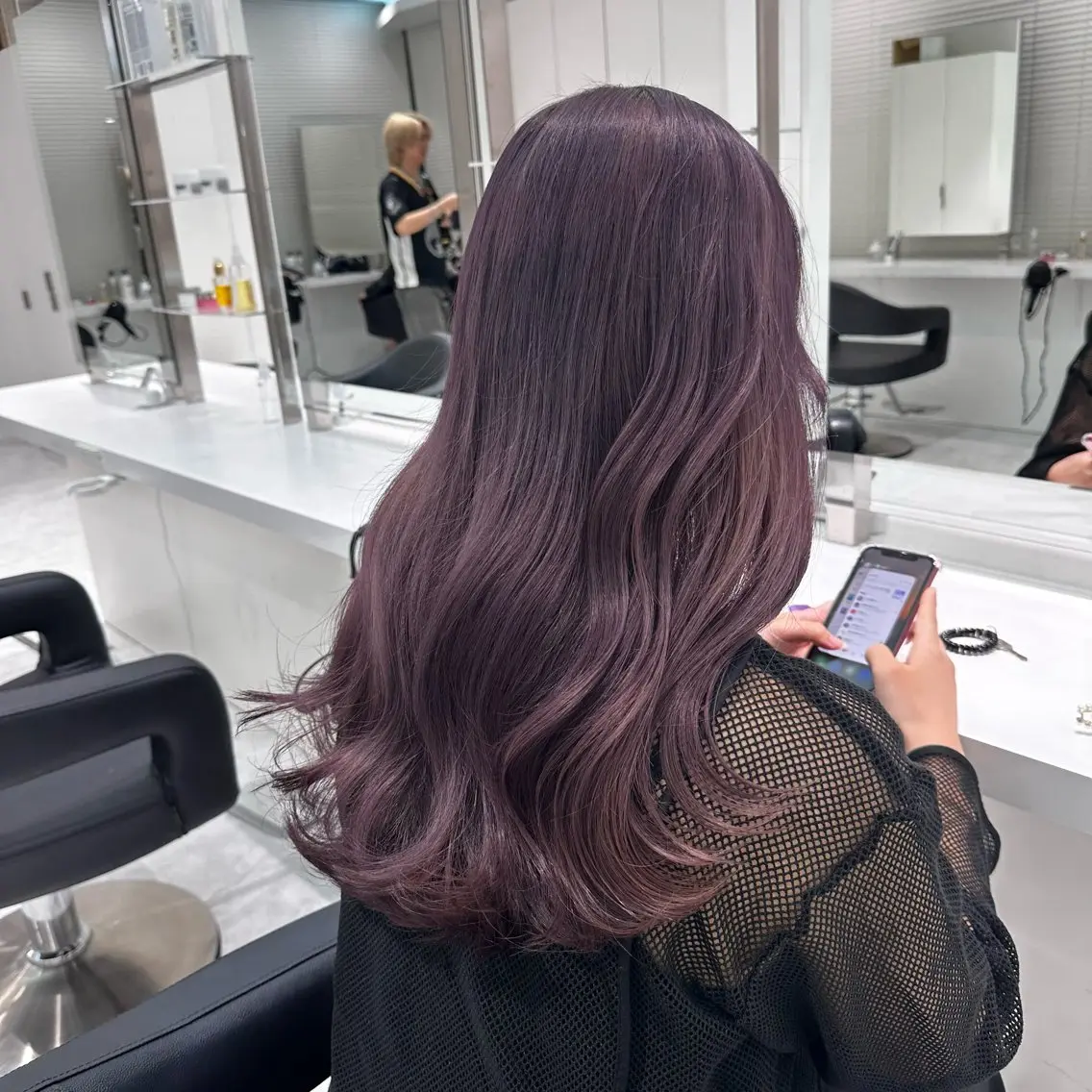 セミロング カラー ヘアカラー トリートメント ヘッドスパ ヘアセット ♡上品韓国髪♡ブラ ウン/SAYATOのヘアスタイル