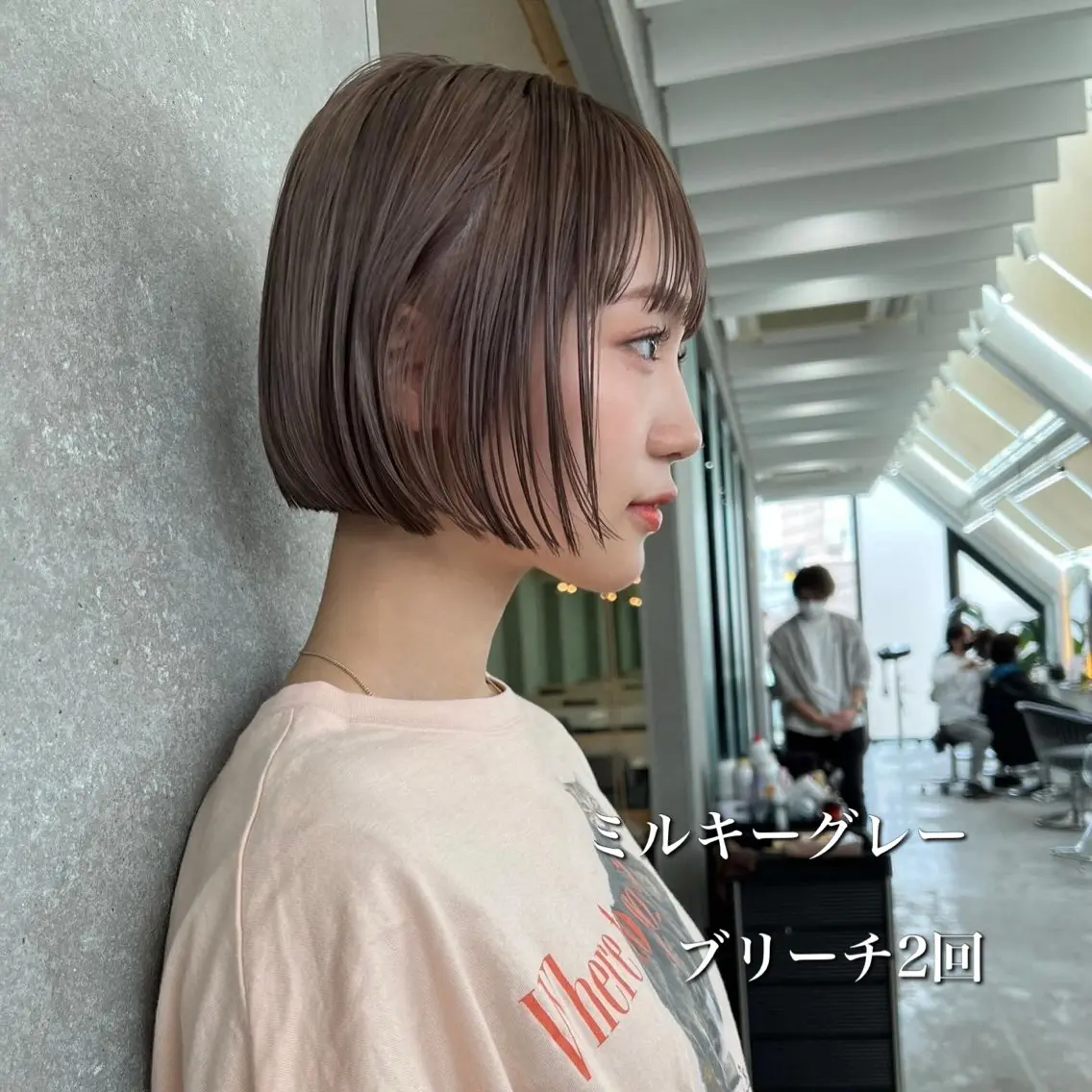 ショート カラー ブリーチ ダブルカラー カット ヘアカラー トリートメント ブリーチ特化 梅田本多翔のヘアスタイル