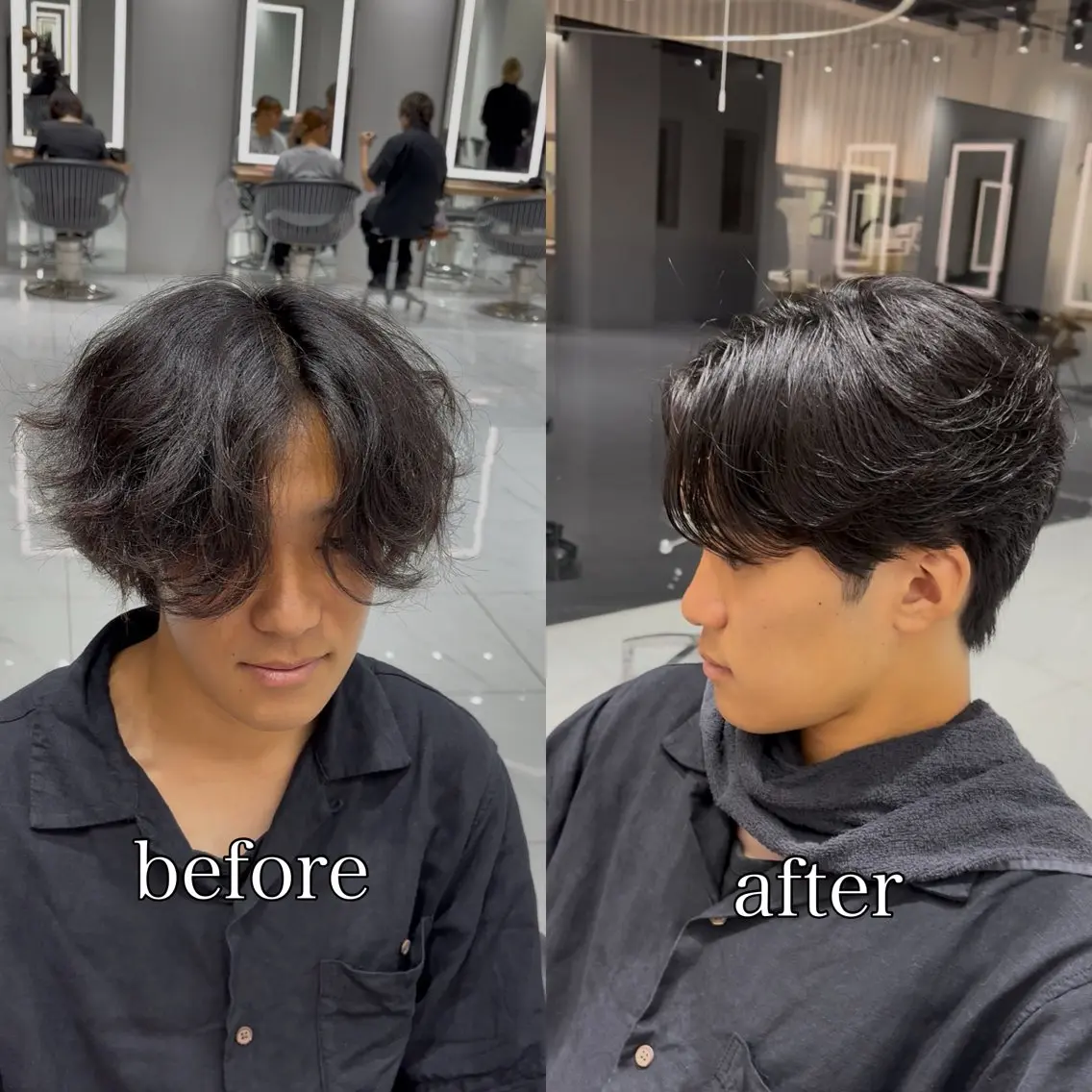 メンズ カット 縮毛矯正 高崎 堅心のヘアスタイル
