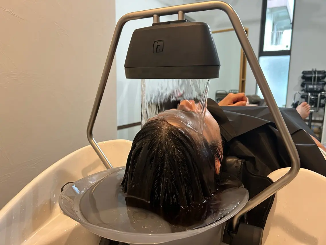 ロング カラー パーマ メンズ カット ヘッドスパ Re-PEP 大城のヘアスタイル