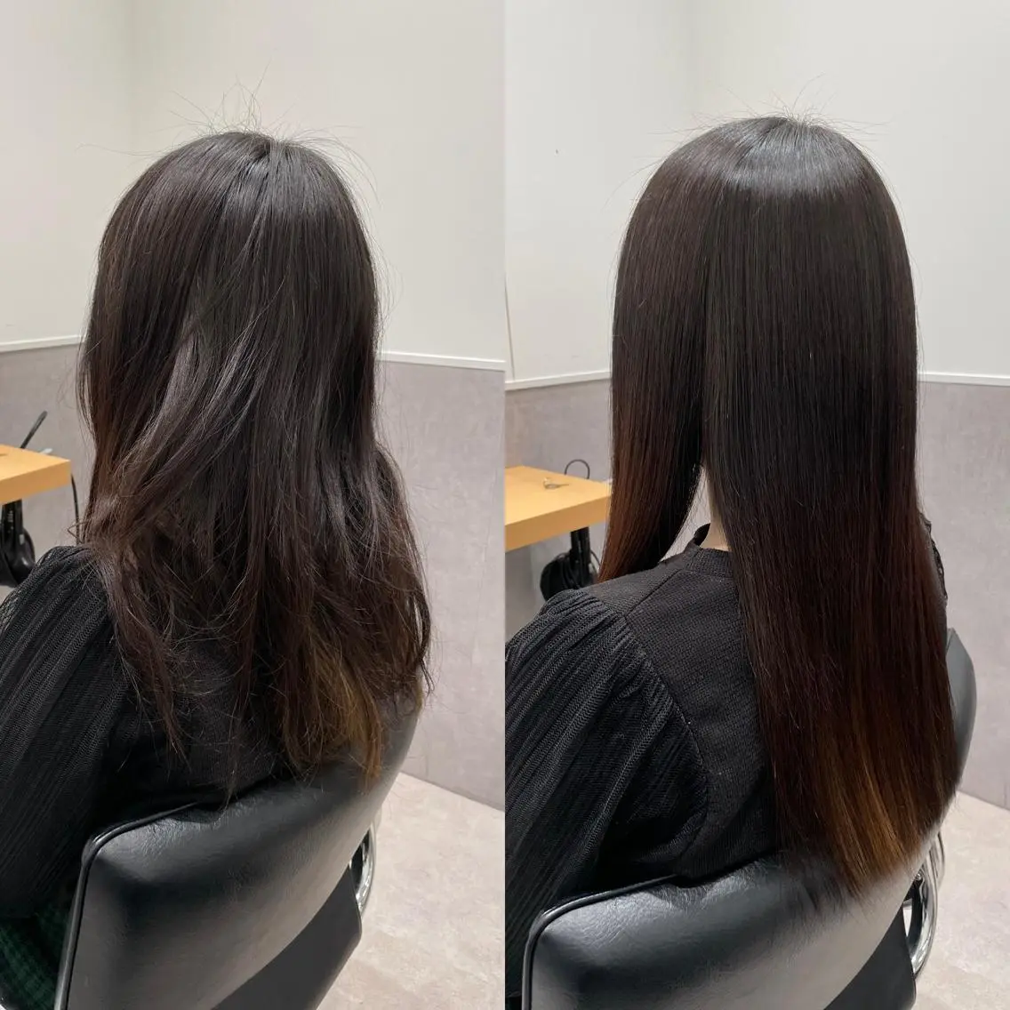 セミロング 縮毛矯正 トリートメント 酸熱トリートメント トリートメント 髪質改善ヘアケア 艶髪特化/上田のヘアスタイル