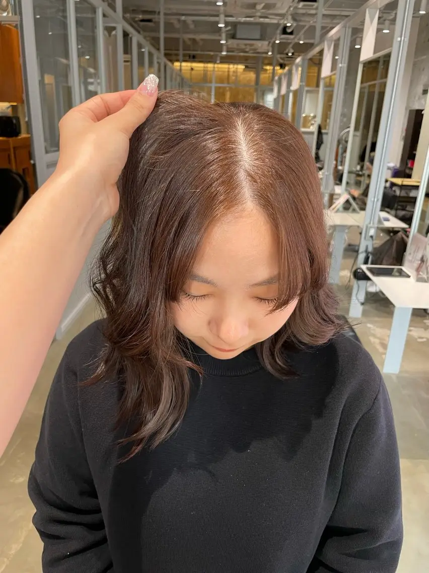 ワンカラーでこの透明感✨️ダメージレスの アプリエ カラーリング ¥10450の写真