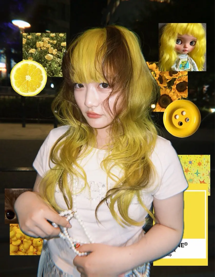 ミディアム カラー ヘアカラー 岡山ハイトーン・ ルーツカラー/こもものヘアスタイル