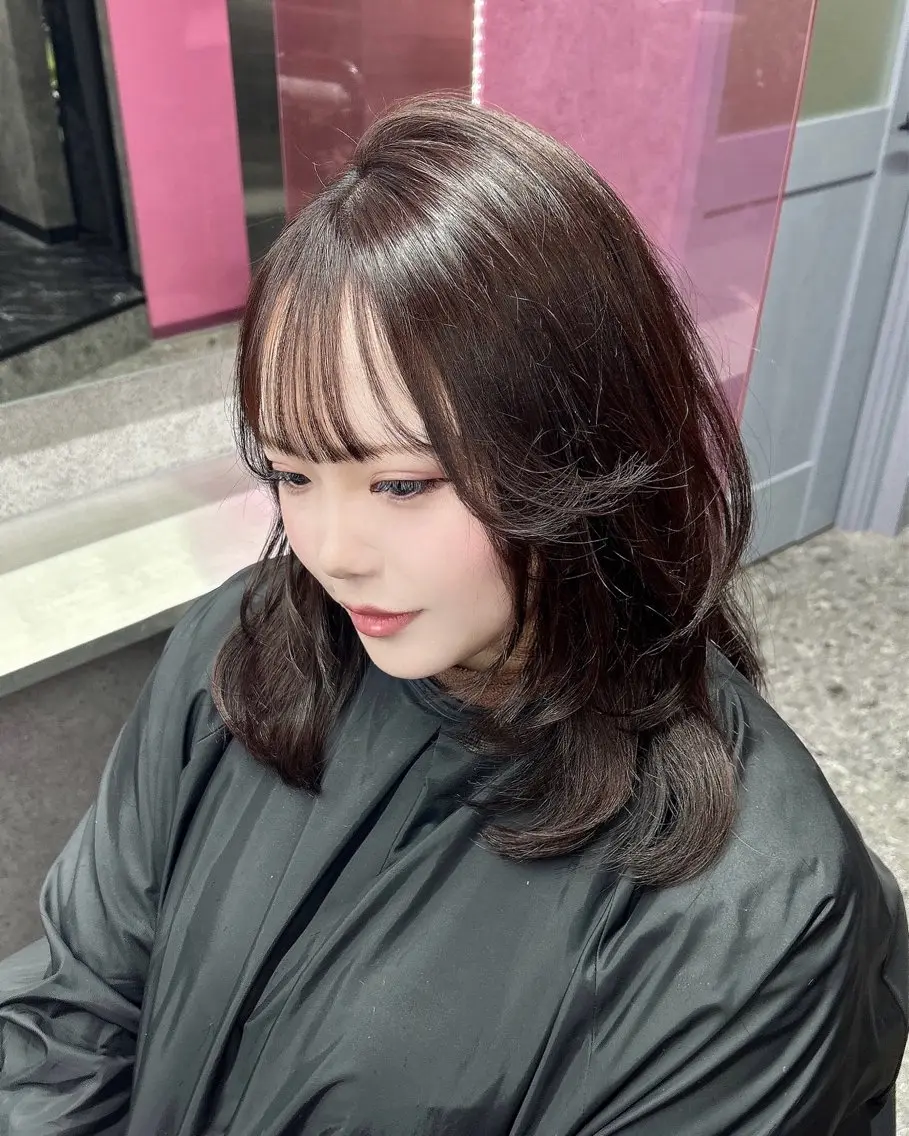 カラー グレージュ nanaka 🤍韓国ワンホンヘアのヘアスタイル