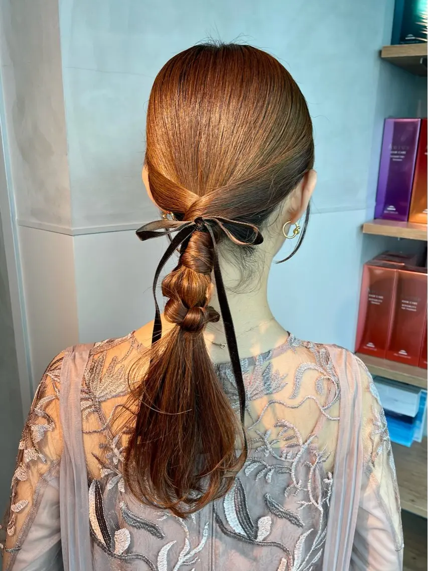 ヘアアレンジ ヘアセット 透明感カラー💎￤ アレンジ￤Rimiのヘアスタイル