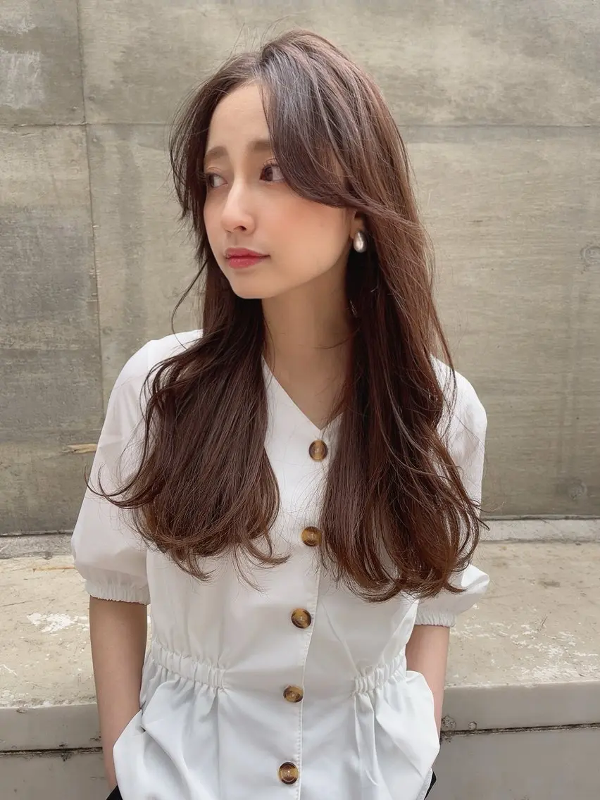 セミロング レイヤーカット カット ヘアカラー トリートメント 髪質改善× レイヤー/岡田大樹のヘアスタイル