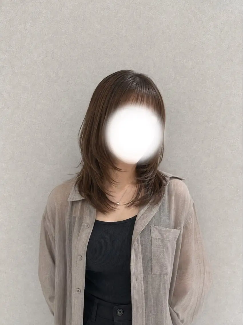 ミディアム カラー カット ヘアカラー トリートメント 艶髪/似合わせカット /本厚木/SHIAのヘアスタイル