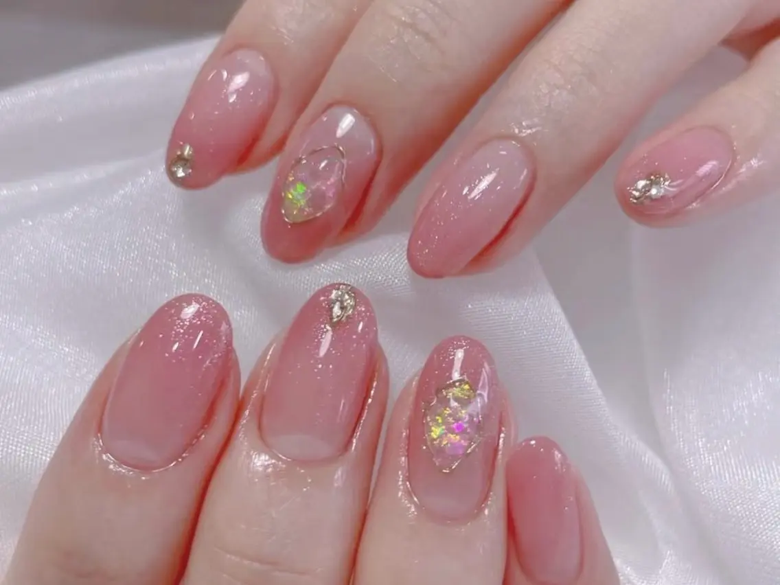 メンズ ネイル アートネイル フレンチネイル ジェルネイル キラキラネイル パラジェル Bloom スカルプ専門店のネイルデザイン