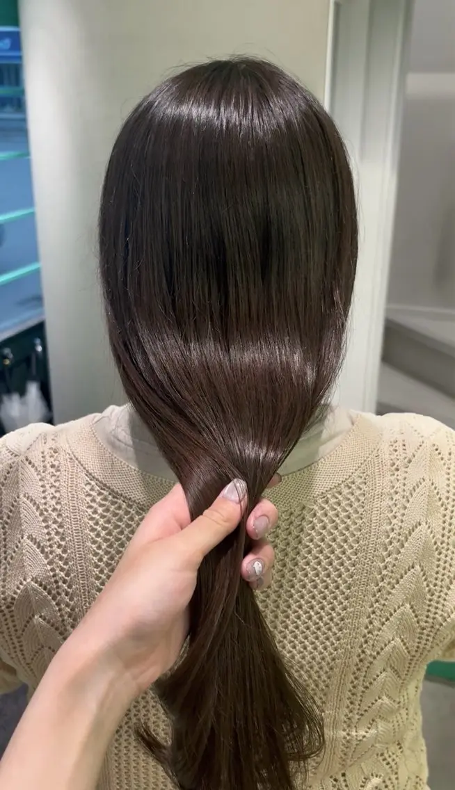 カラー 透明感カラー 福田 梨七のヘアスタイル