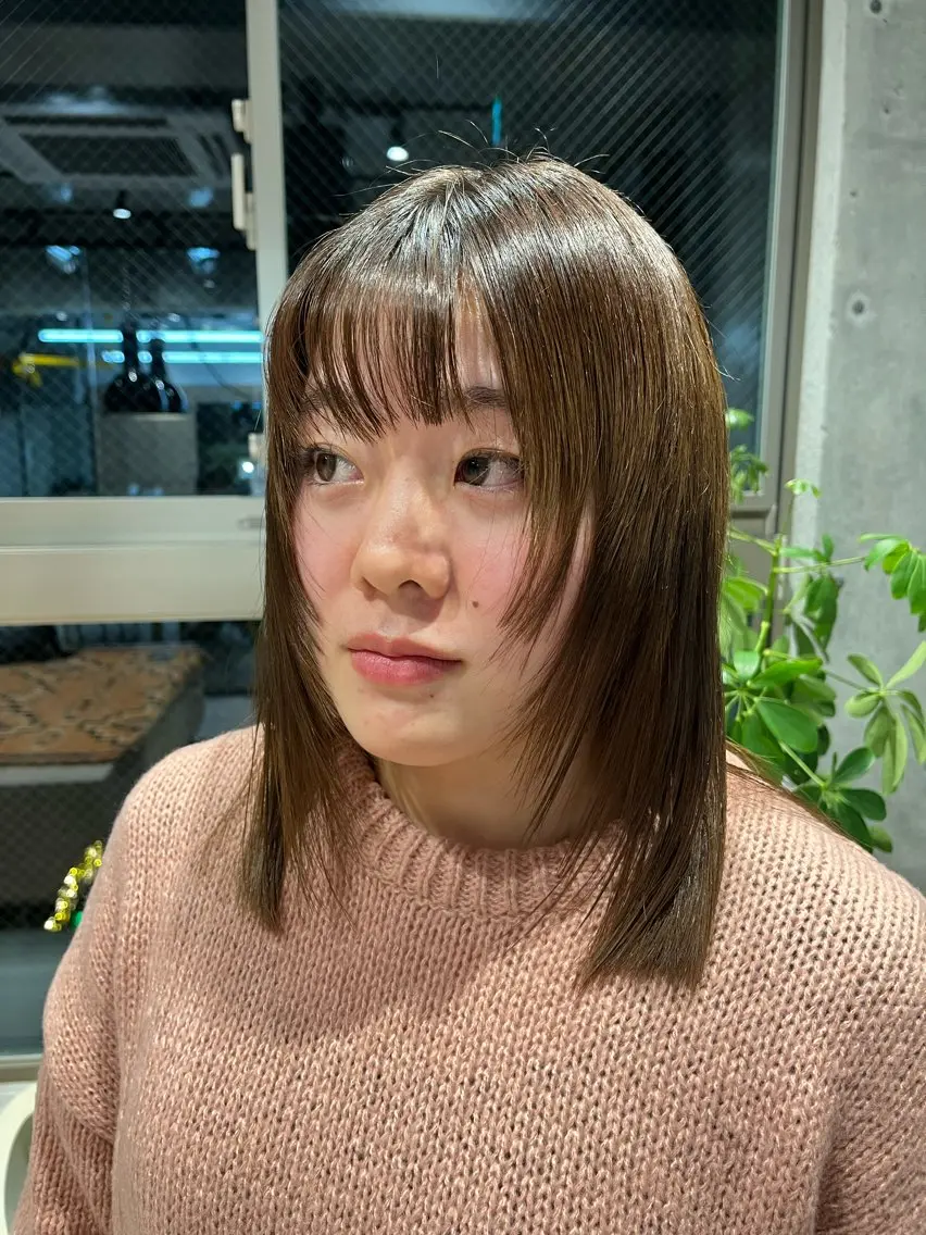 ミディアム ヘアアレンジ ボブ×艶カラー 特化・リクト💥のヘアスタイル