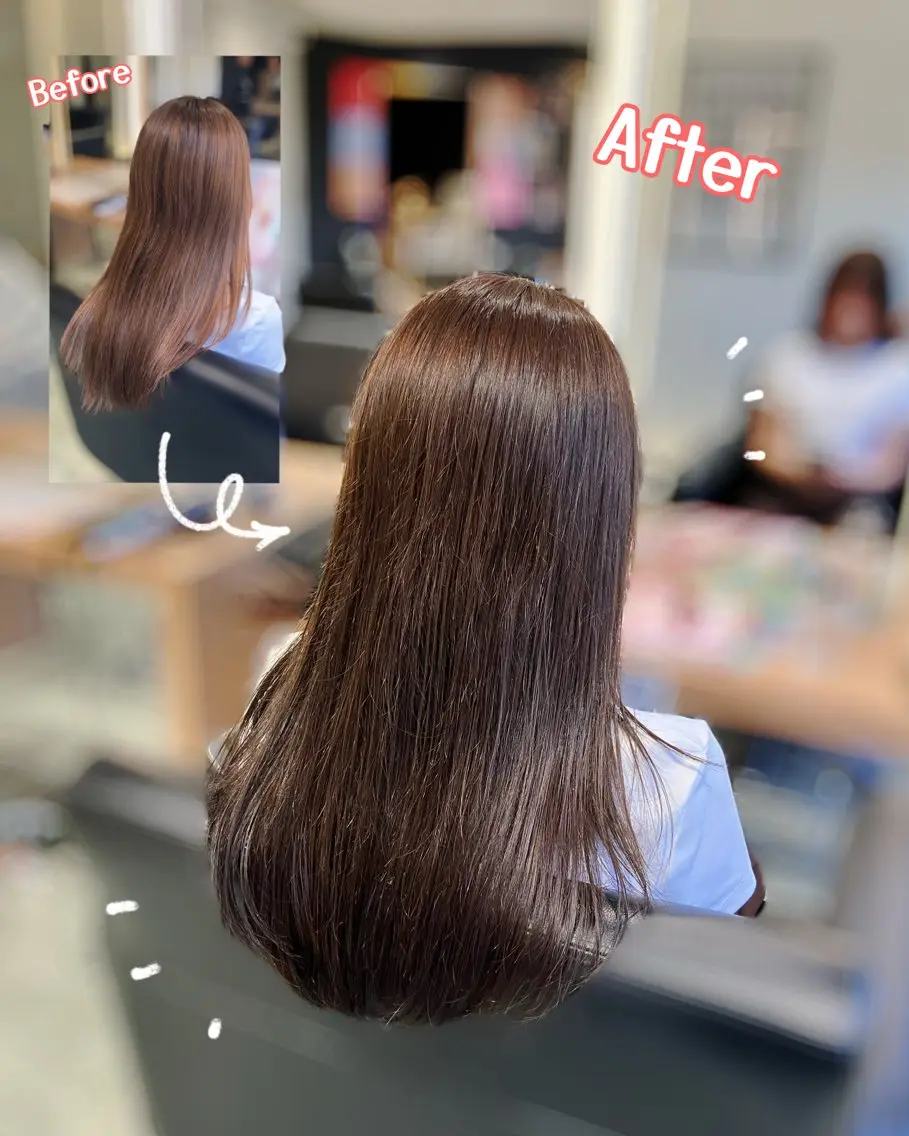 カラー ブラウンカラー 透明感カラー ヘアカラー 熊谷 ひなたのヘアスタイル