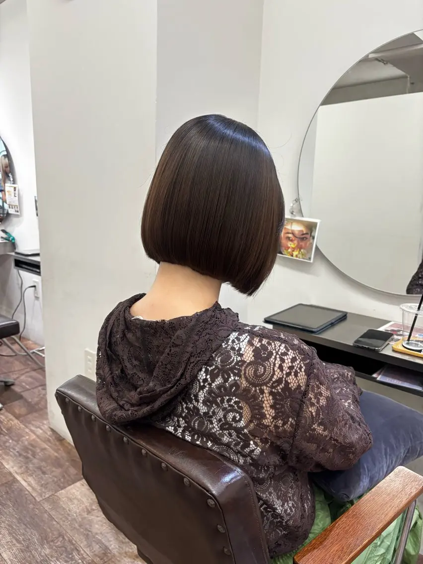 ショート 縮毛矯正 いのうえ あやののヘアスタイル