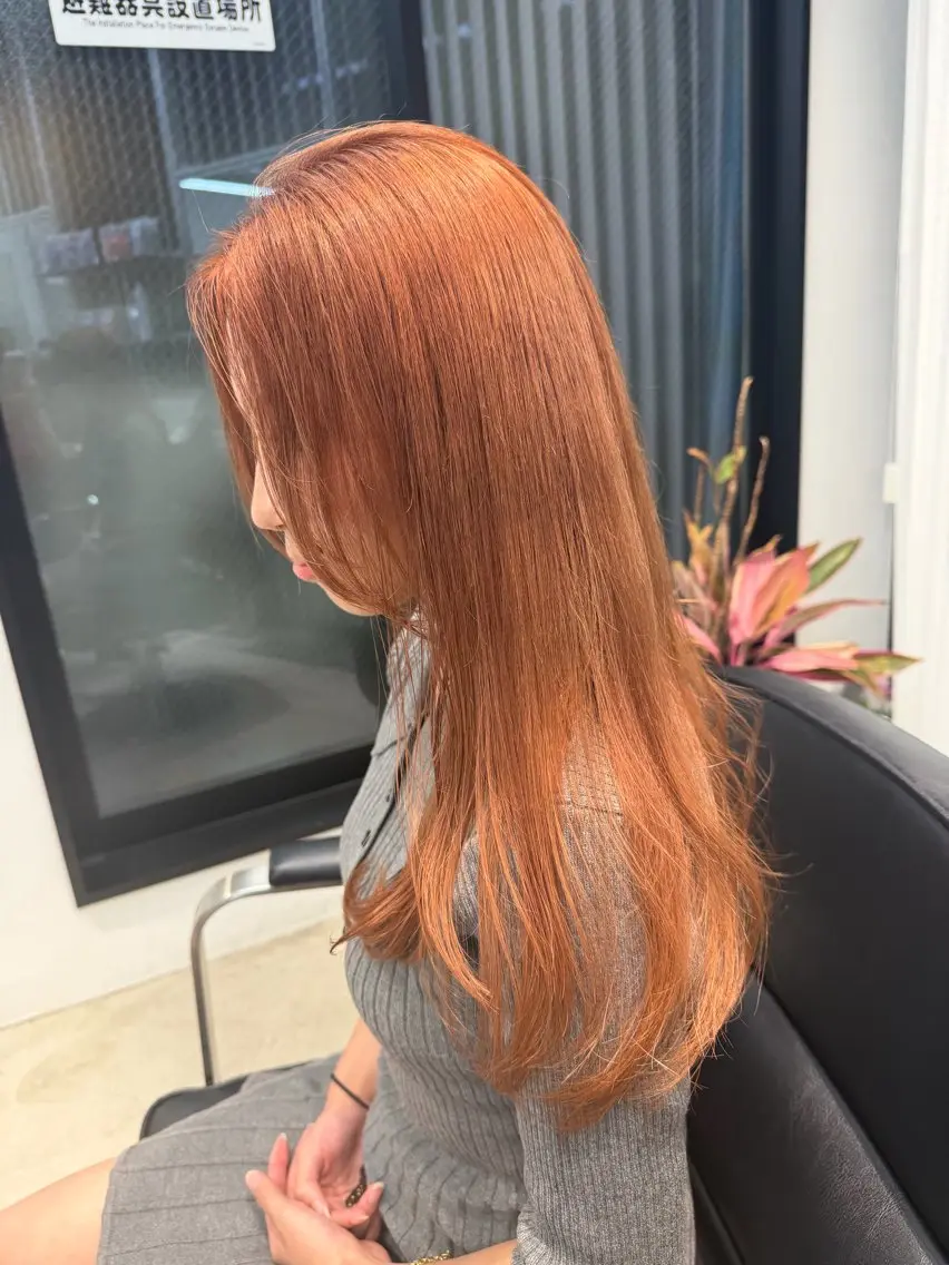 ロング ブリーチ特化🎖️ピ ンクカラー高橋さやかのヘアスタイル