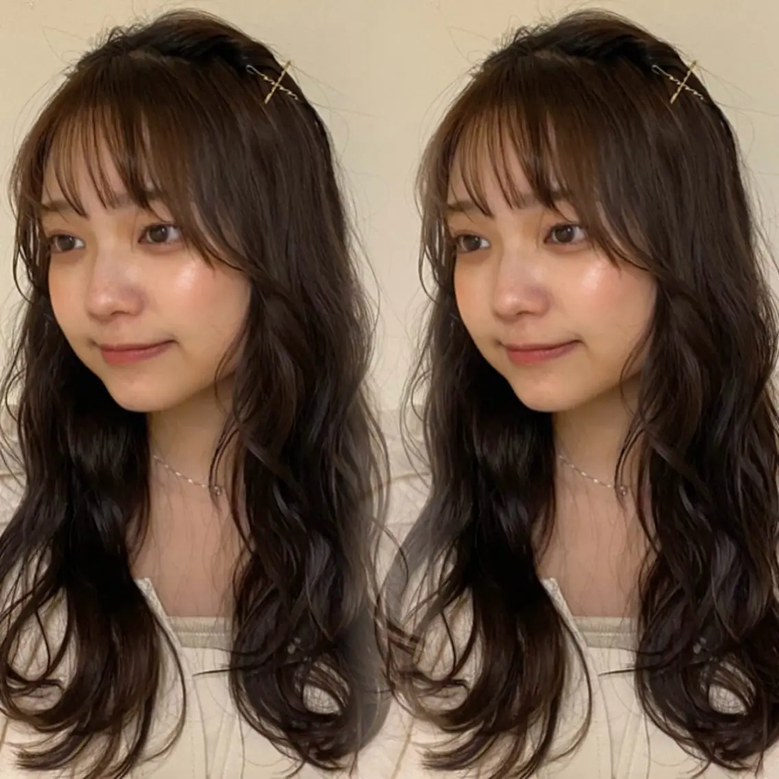 ロング カラー カット ヘアカラー トリートメント 透明感カラー/ 小顔カット/ミヅキのヘアスタイル