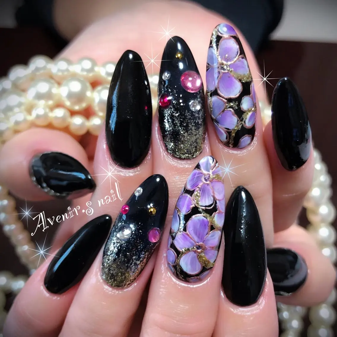 ネイル ラメ(グリッター) Home Salon Avenir.のネイルデザイン