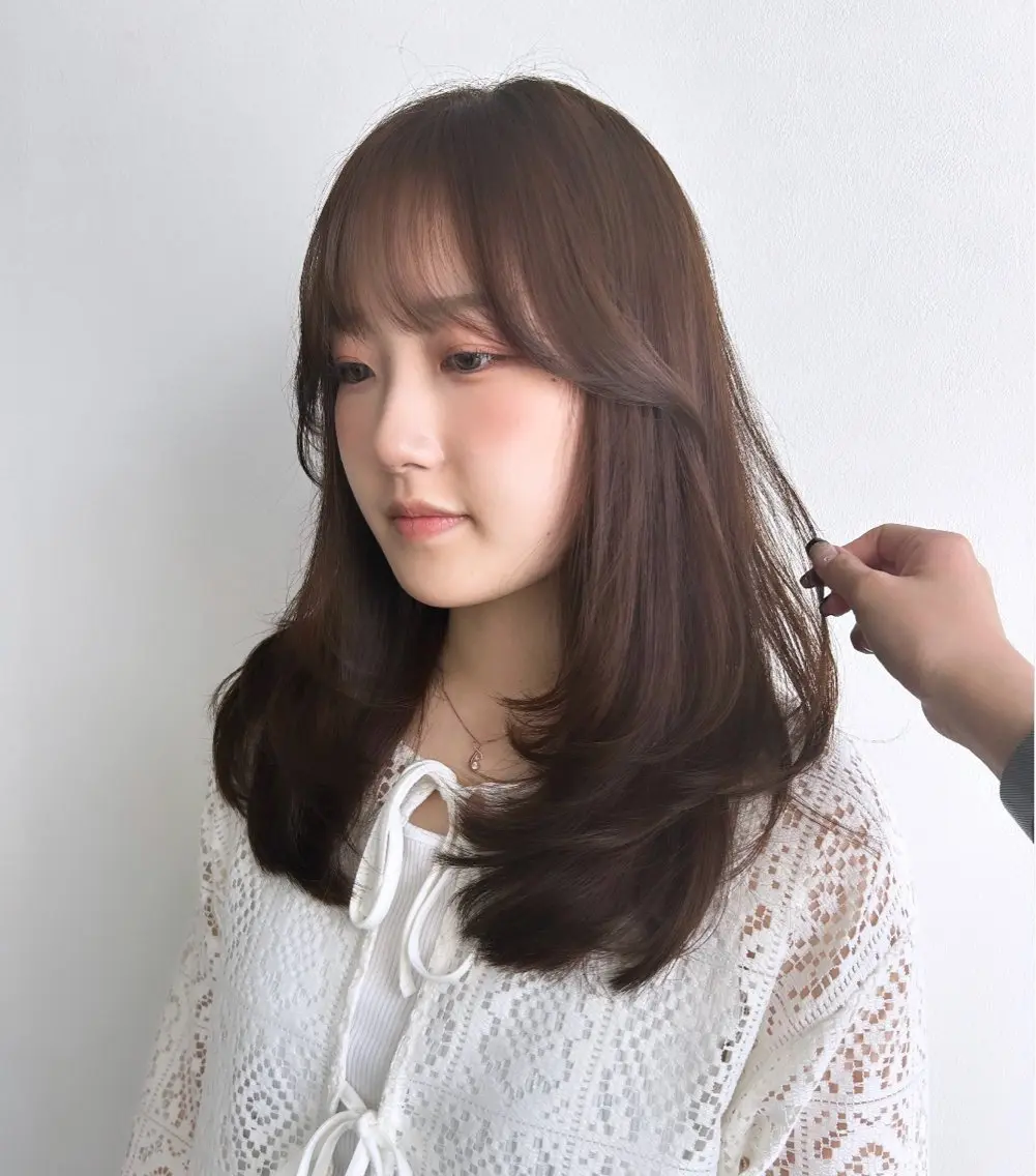 セミロング カラー risako🇰🇷 韓国ヘア/レイヤーのヘアスタイル