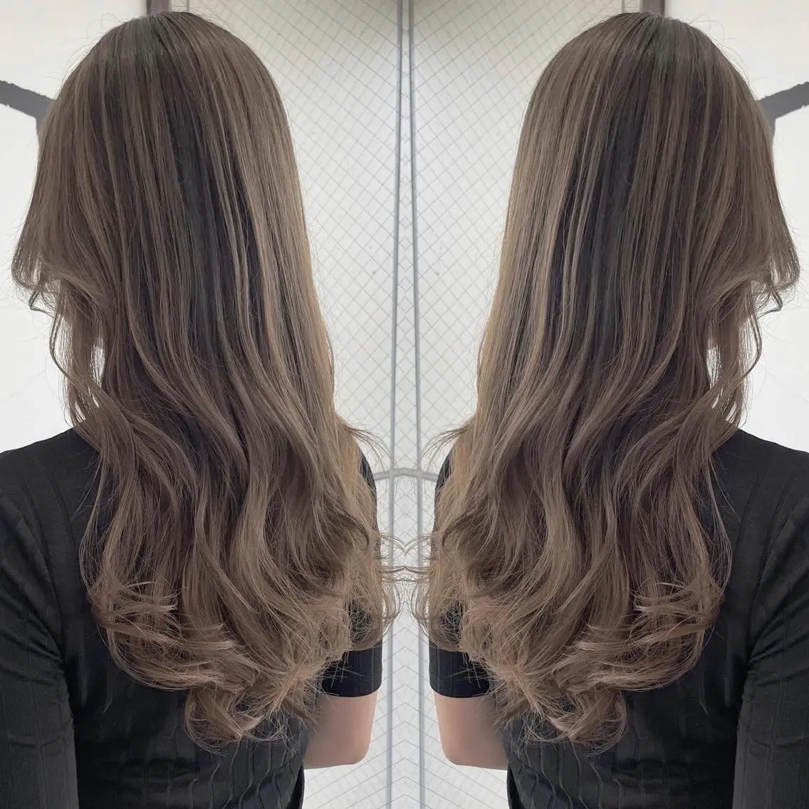 ロング カラー アッシュ ベージュカラー ミルキーベージュ 外国人風カラー レイヤーカット ヘアカラー トリートメント 河合秀明/ショート /ボブ/レイヤーのヘアスタイル