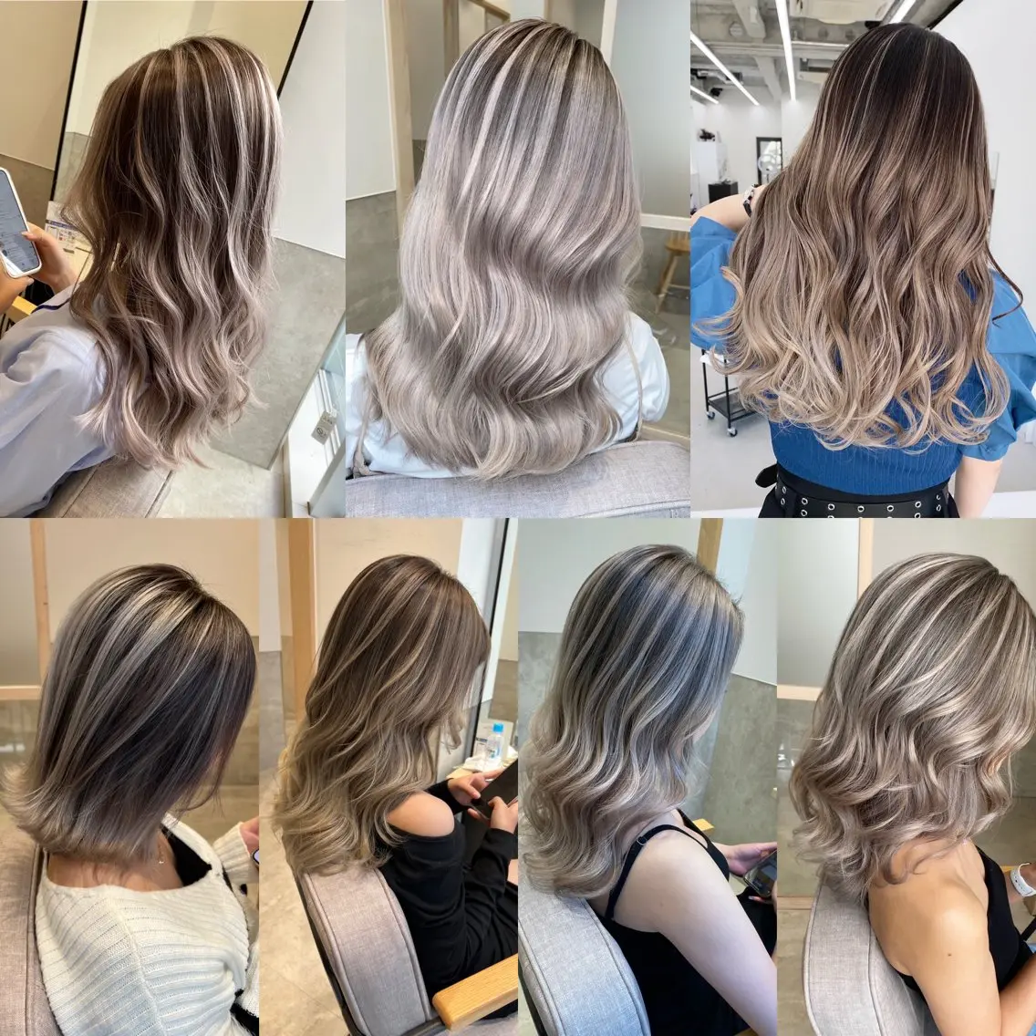 セミロング カラー ✨ブリーチ無し 透明感HIDEのヘアスタイル