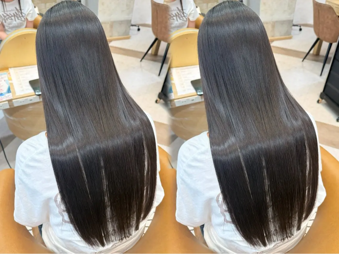 ロング 🕊️金山縮毛矯正 🕊️Wカラー/大田のヘアスタイル