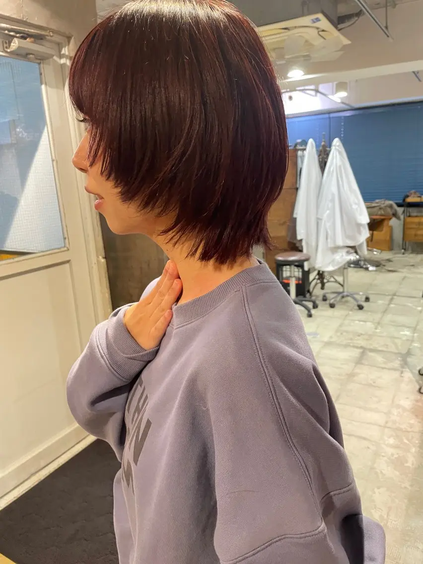 ショート ウルフカット カット ヘアカラー トリートメント ayane⭐️ボブ・ ショート・パーマのヘアスタイル