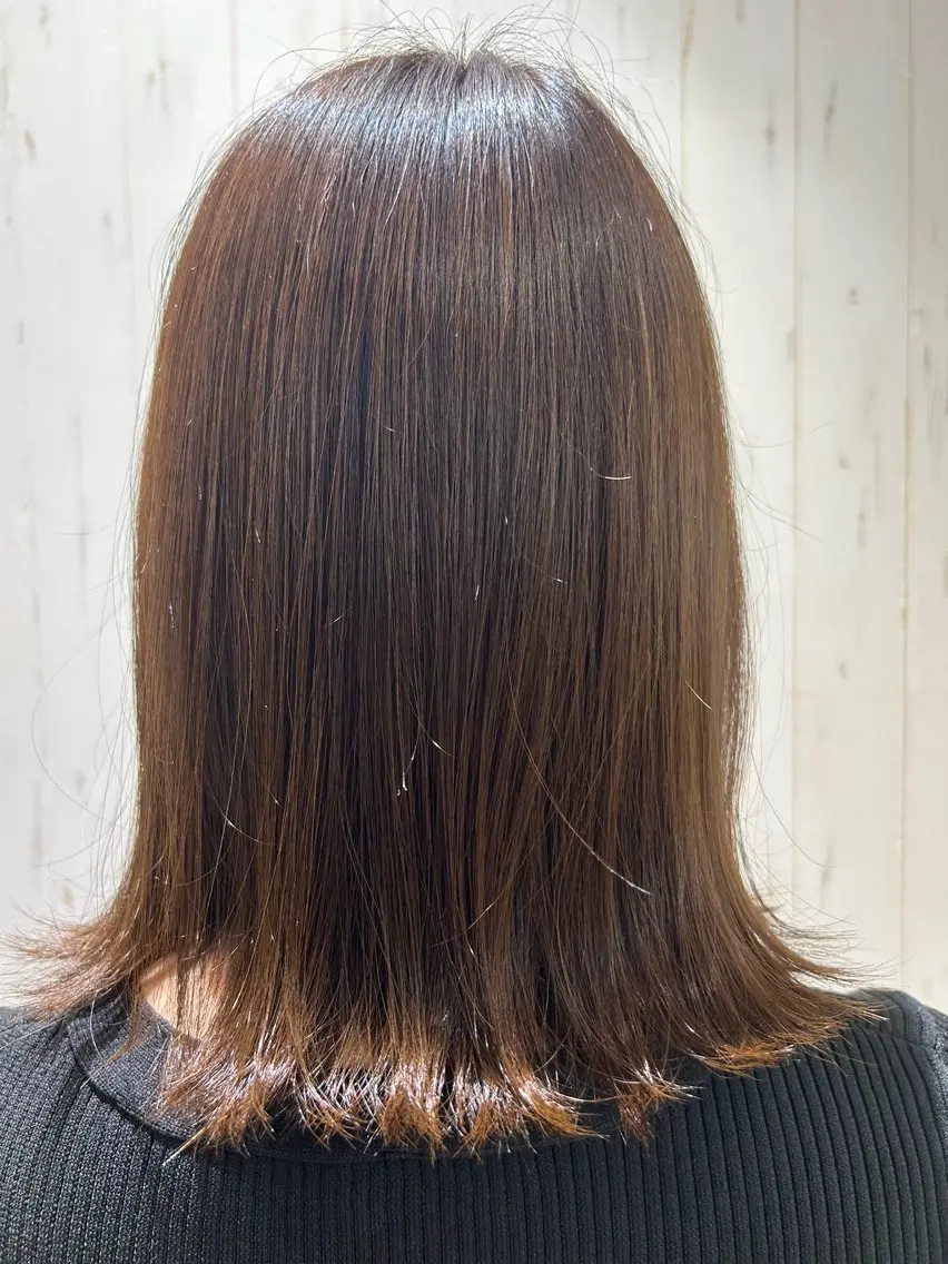 ミディアム カラー ヘアカラー 赤池 竜珠のヘアスタイル