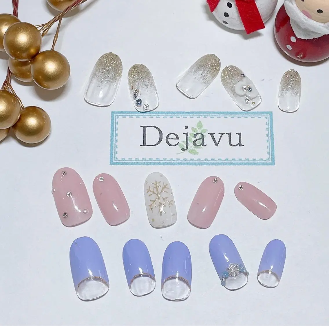ネイル アートネイル ジェルネイル シンプルネイル 冬ネイル ハンドネイル Nail salon Dejavu 🌿のネイルデザイン