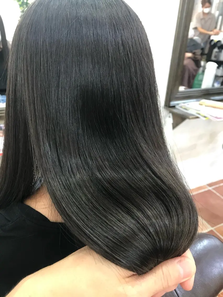 ロング カット 縮毛矯正 トリートメント 柳沼 好則のヘアスタイル