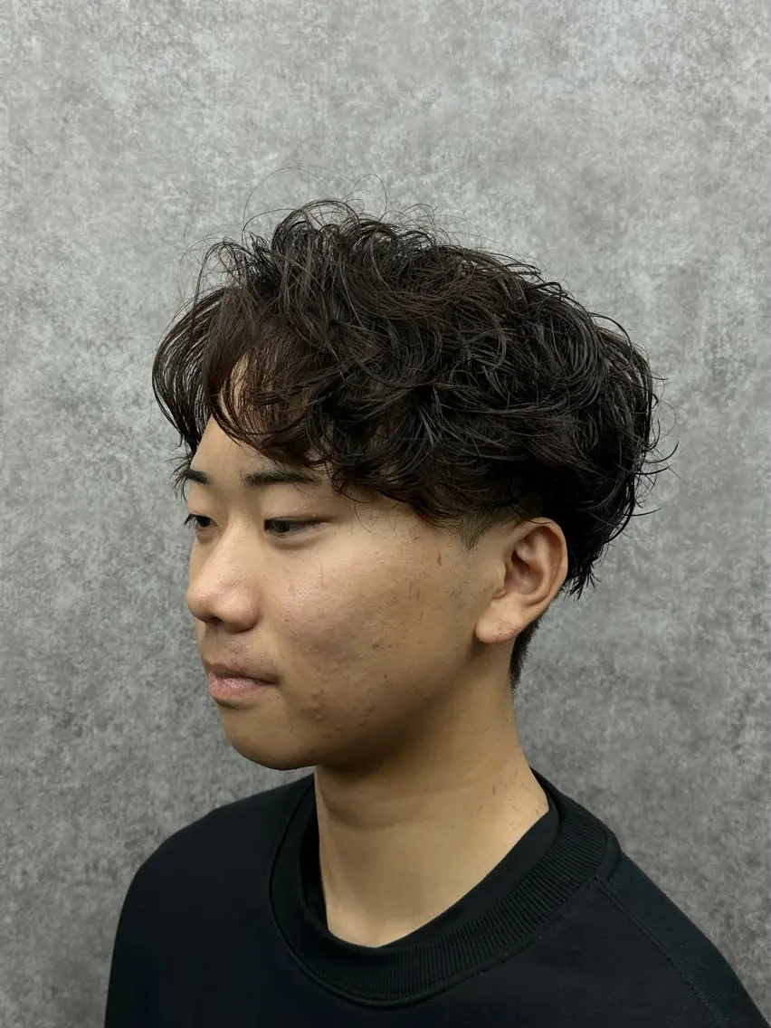 ショート パーマ カット パーマ ヘアセット 🔥フェザーパーマ 特化🔥勇斗のヘアスタイル