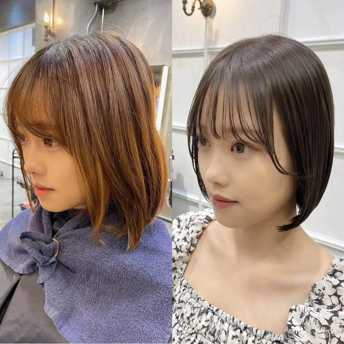 ショート カラー グレージュ イルミナカラー ボブ 髪質改善 トリートメント カット ヘアカラー トリートメント 透明感カラー🌿 グレージュ🐺陽介のヘアスタイル