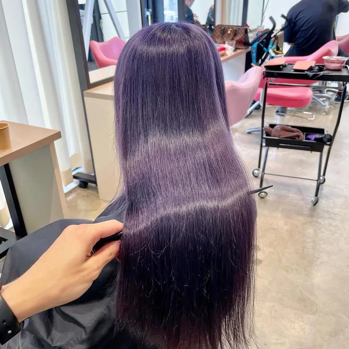 ロング カラー ヘアアレンジ 🧸ハイトーン🧸 ゆっきー🧸のヘアスタイル