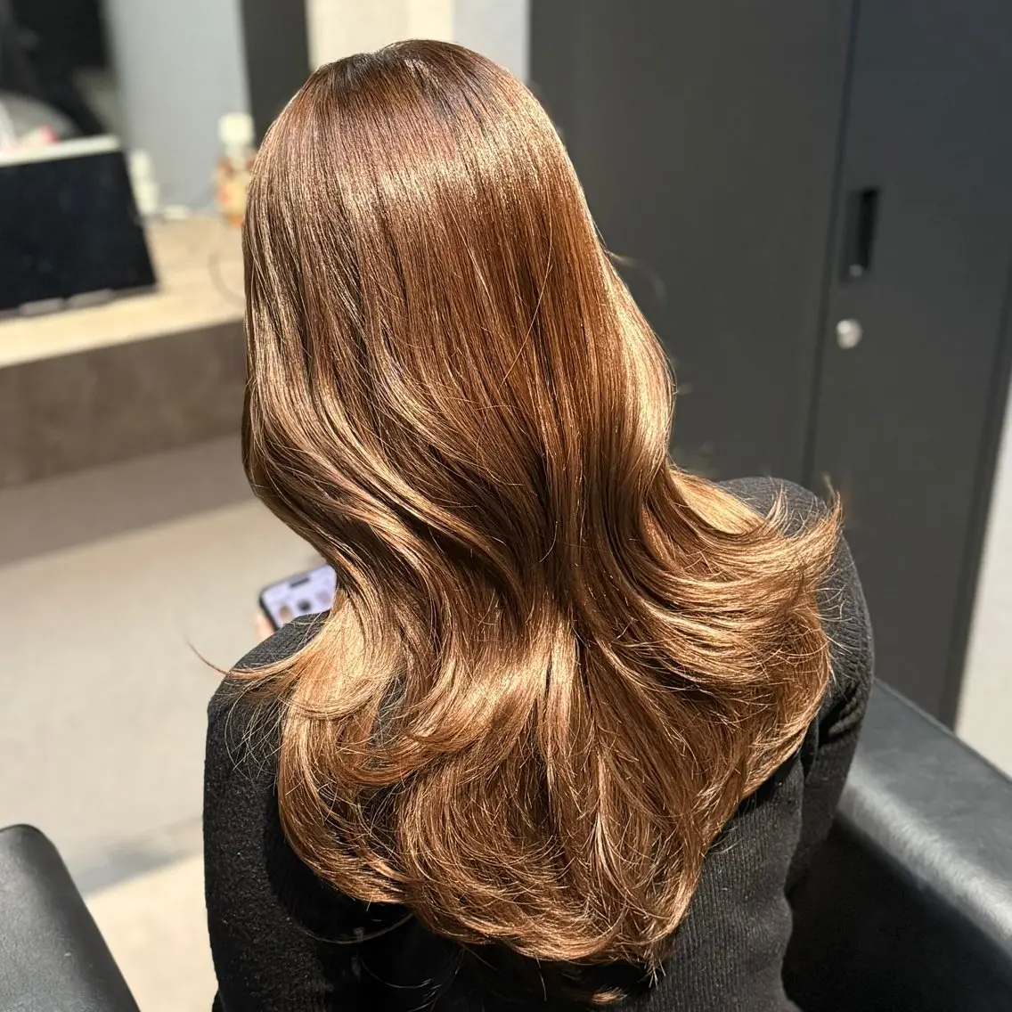 ロング カラー 黒髪 透明感カラー グレージュ オリーブカラー 髪質改善 カット ヘアカラー トリートメント 髪質改善Ⅰ透明感 艶カラーⅠたつやのヘアスタイル