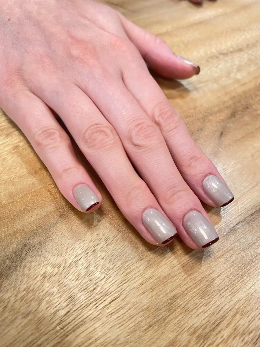 ネイル ボルドー フレンチネイル 25nail Erikaのネイルデザイン