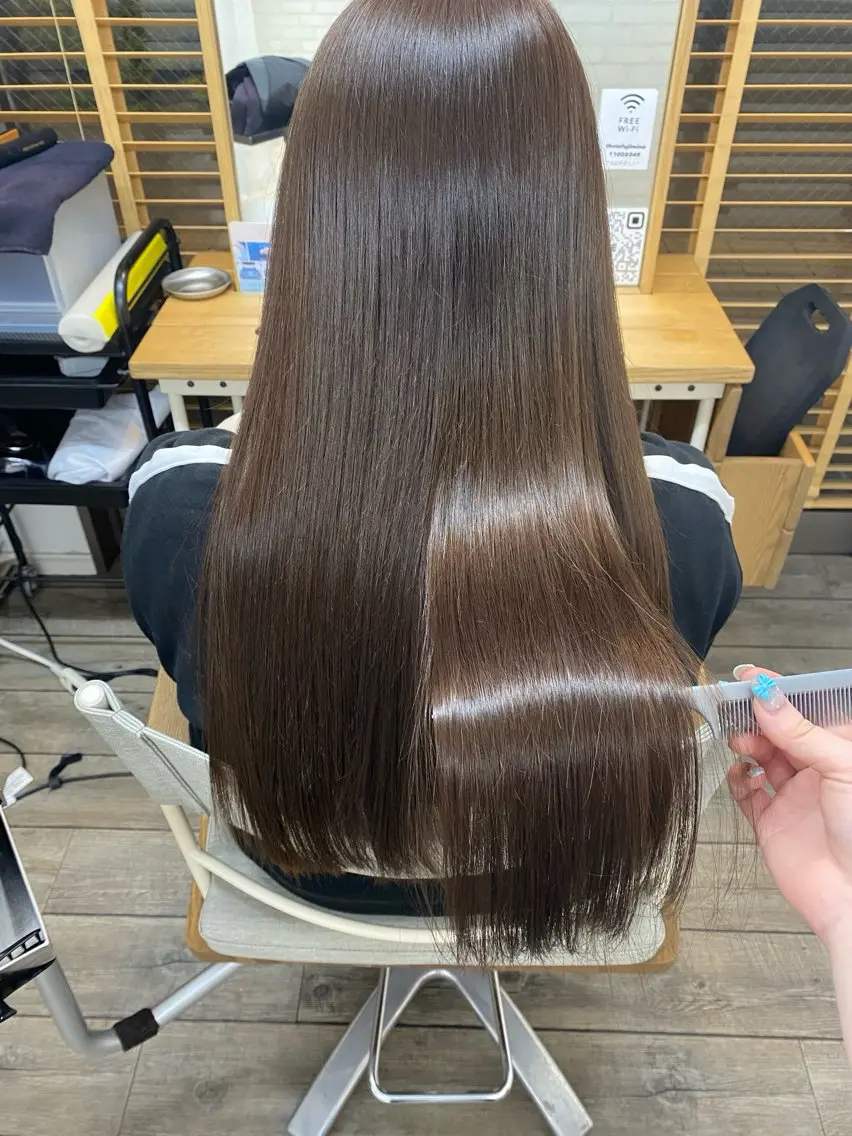 ロング ヘアカラー トリートメント THETAふじみ野 野宮のヘアスタイル