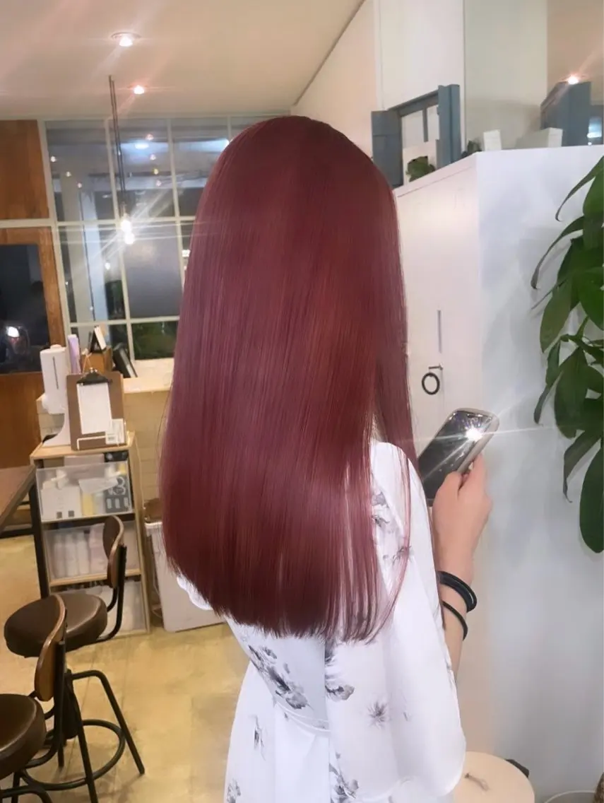 ロング カラー カット ヘアカラー トリートメント 【完全個室】髪質改善 暖色カラー/山崎唯奈のヘアスタイル