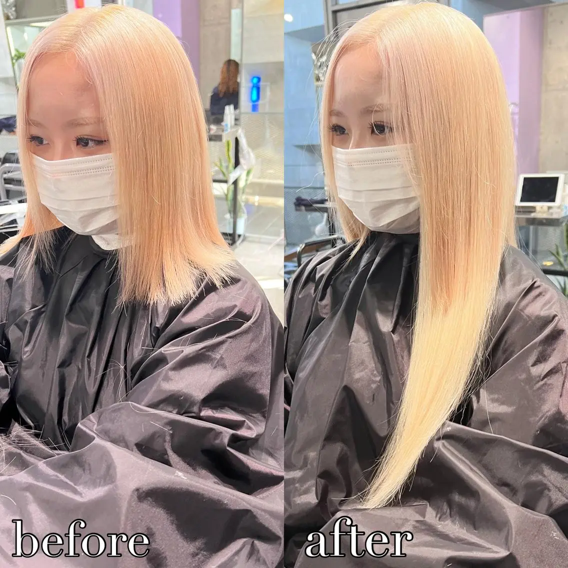 ミディアム エクステ ヘアカラー エクステ Lavy Kyoto エクステのヘアスタイル