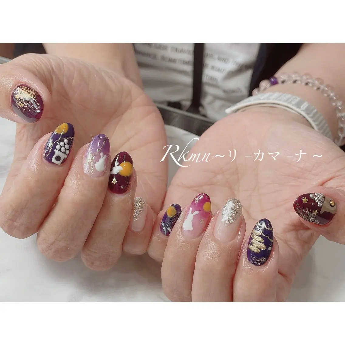 ネイル アートネイル 春ネイル ハンドネイル フットネイル ハンドケア Rkmn ~リ-カマ-ナ~のネイルデザイン