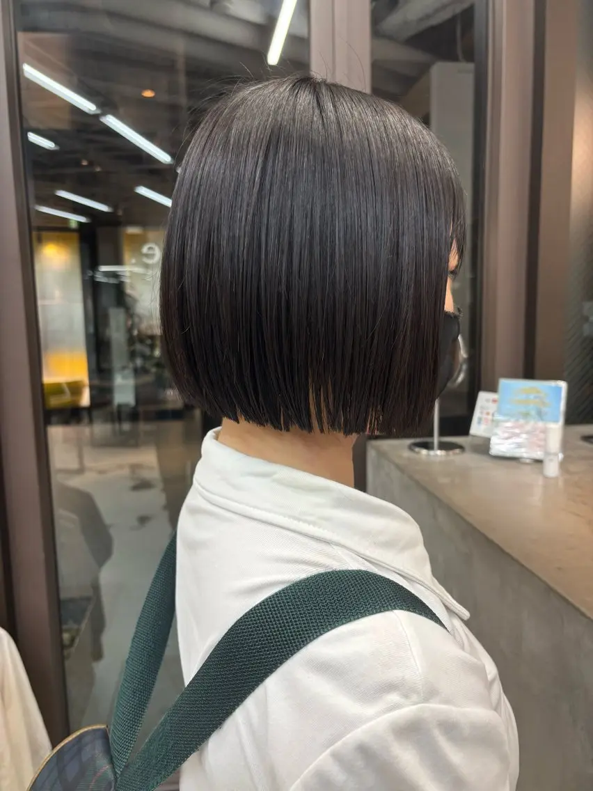 ショート カット 縮毛矯正 トリートメント カットモデル募集/ 艶髪ボブ/ショウキのヘアスタイル