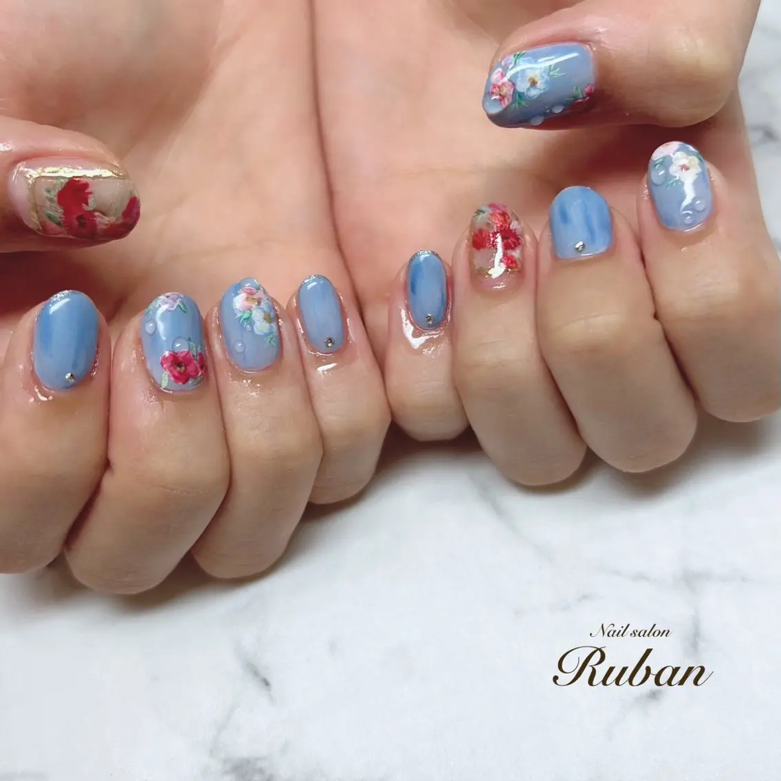 ネイル アートネイル 持ち込み Nail salon Rubanのネイルデザイン