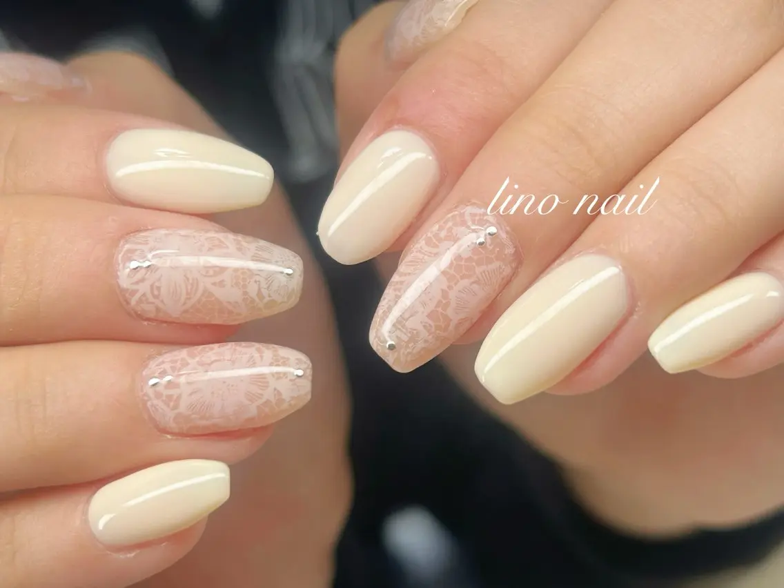 ネイル アートネイル チークネイル 成人式 入学式 長さ出し ハンドネイル Lino Nailのネイルデザイン