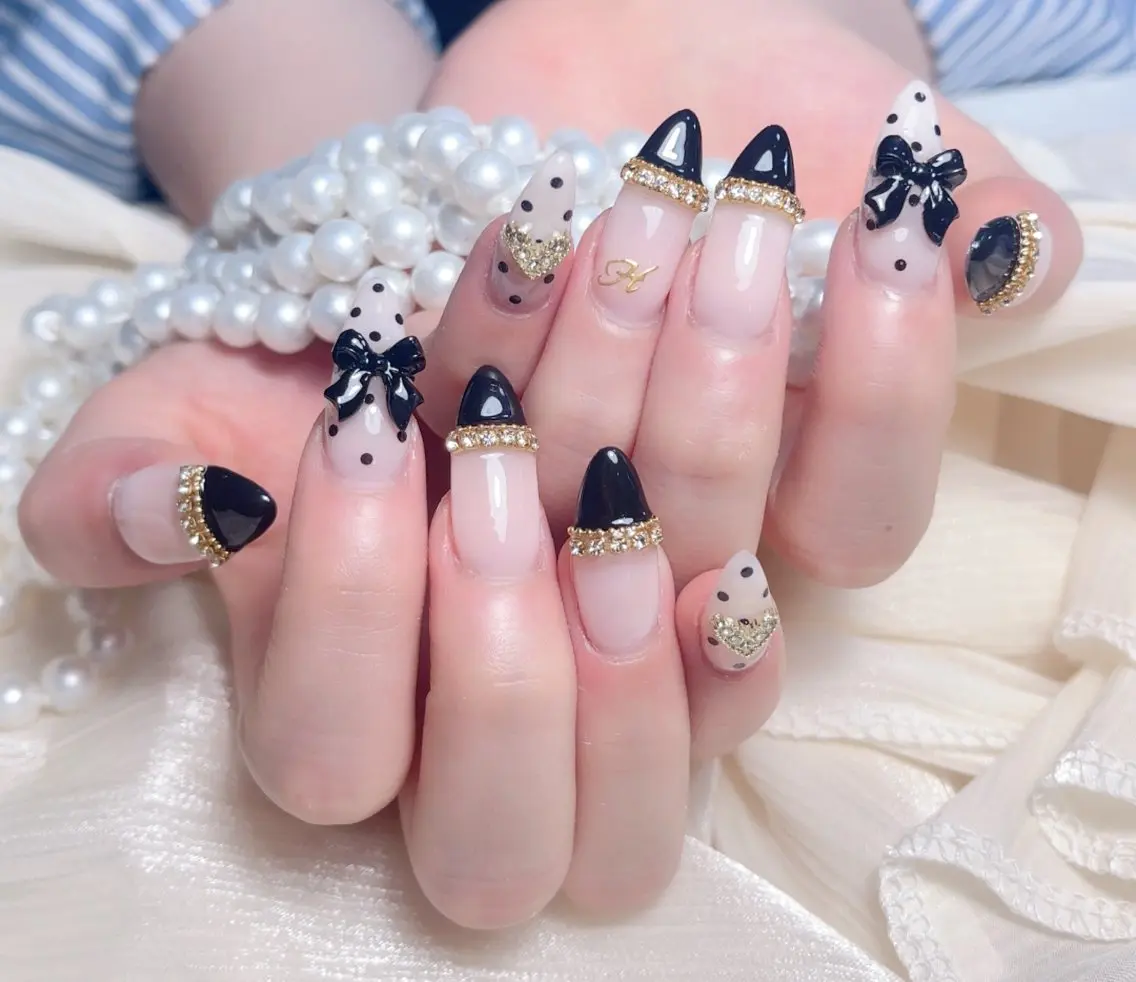 ネイル ハンドネイル M🌷nail 長さだし専門店のネイルデザイン
