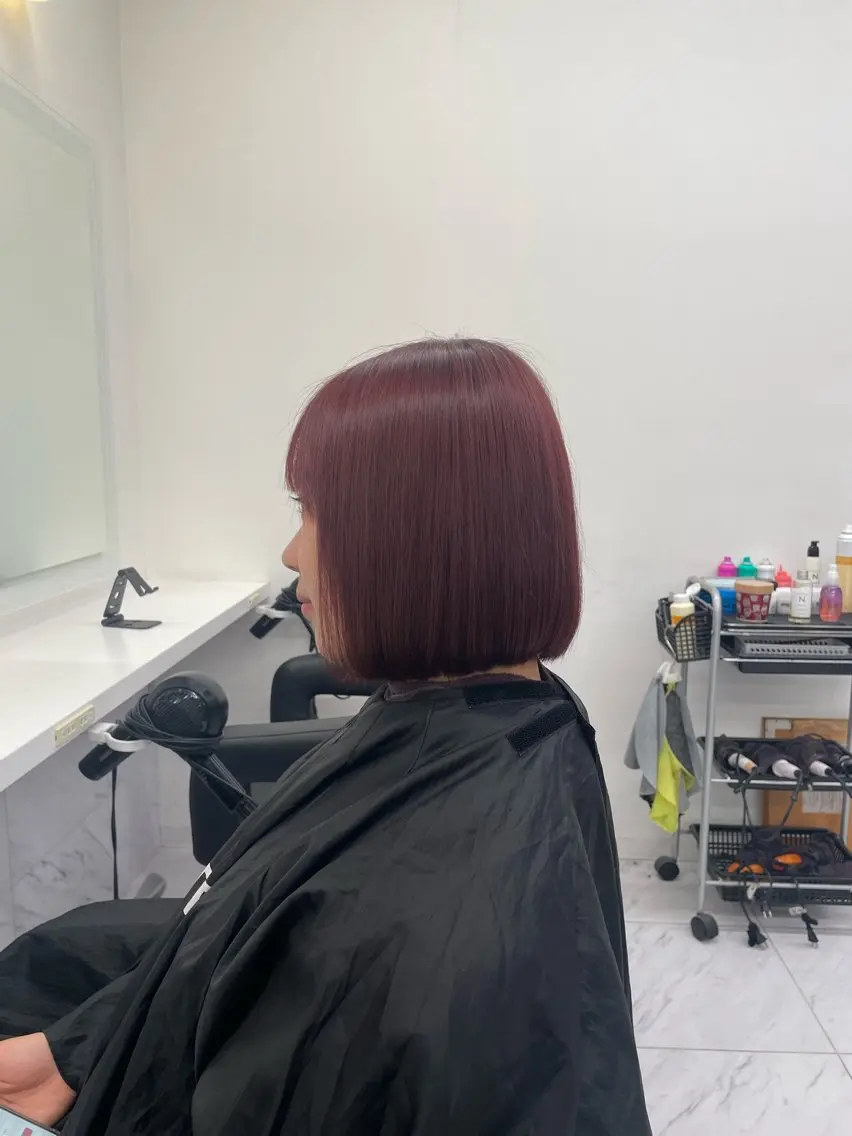 ミディアム カラー ヘアアレンジ ヘアカラー トリートメント ヘアセット 💗横浜美容室 💗HARUNAのヘアスタイル