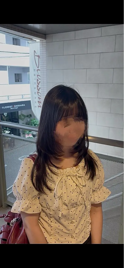 ロング レイヤーカット シースルーバング カット ☆おおみや ☆のヘアスタイル