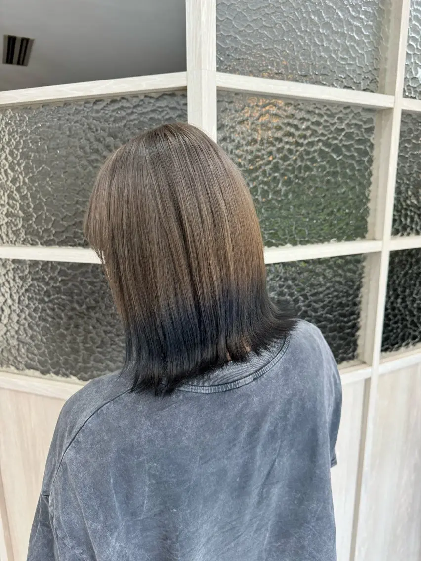 ミディアム カラー グラデーションカラー ブリーチなしwカラー /艶カラー/oukaのヘアスタイル