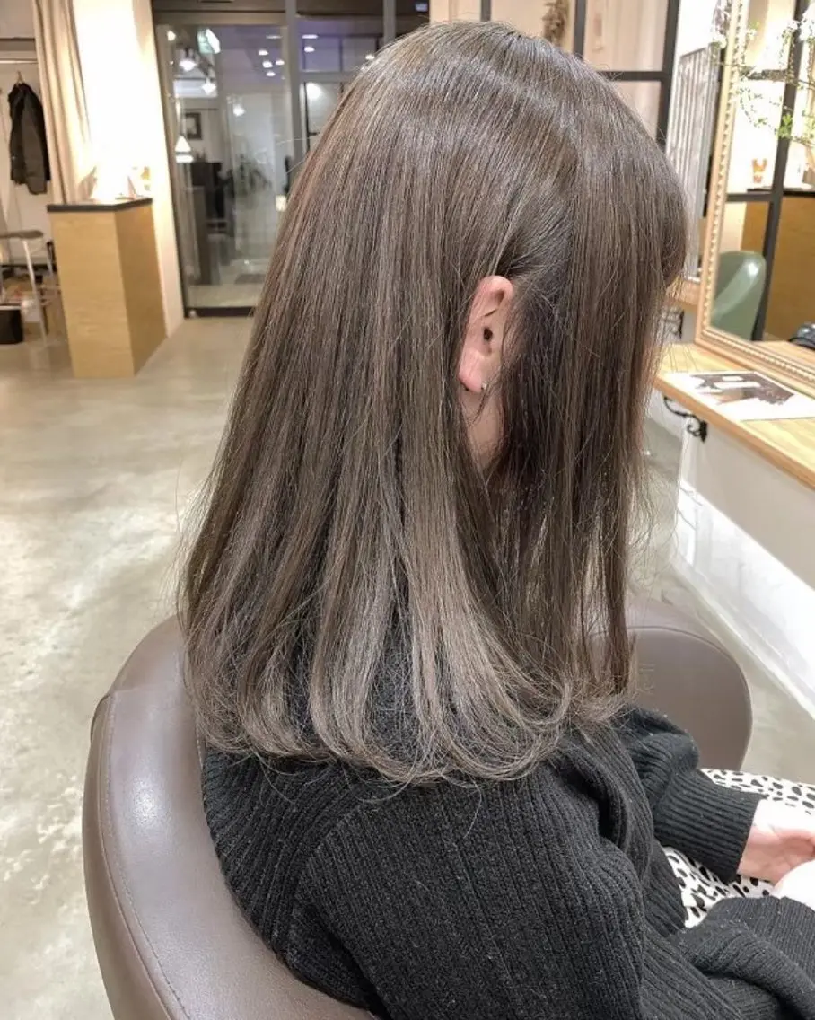セミロング メンズパーマ/ ハイトーン/タニザキのヘアスタイル